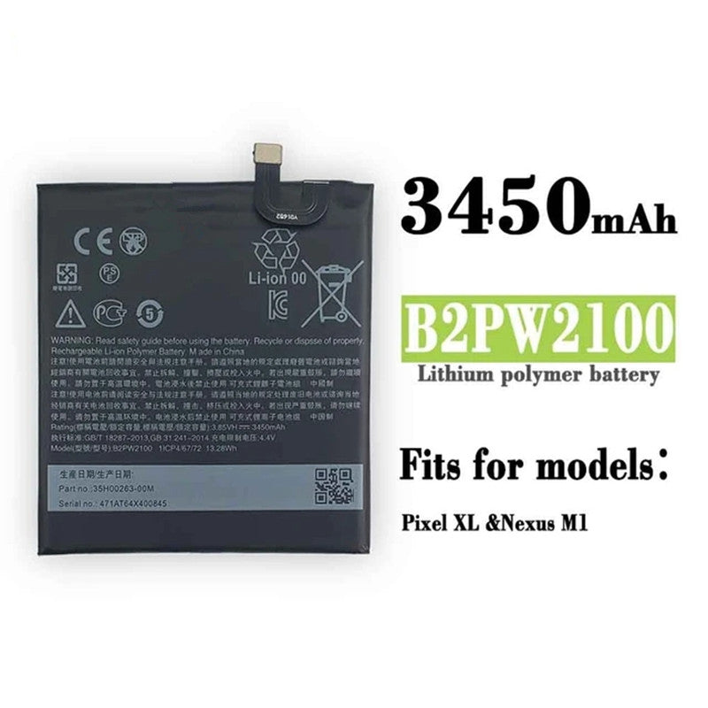 Batterie de remplacement pour Google Pixel XL, B2PW2100 35H00263 Batterie de remplacement pour Google Pixel XL, B2PW2100 35H00263